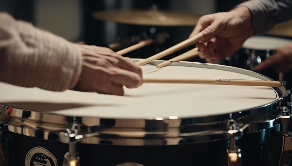 adjusting drum skin tension